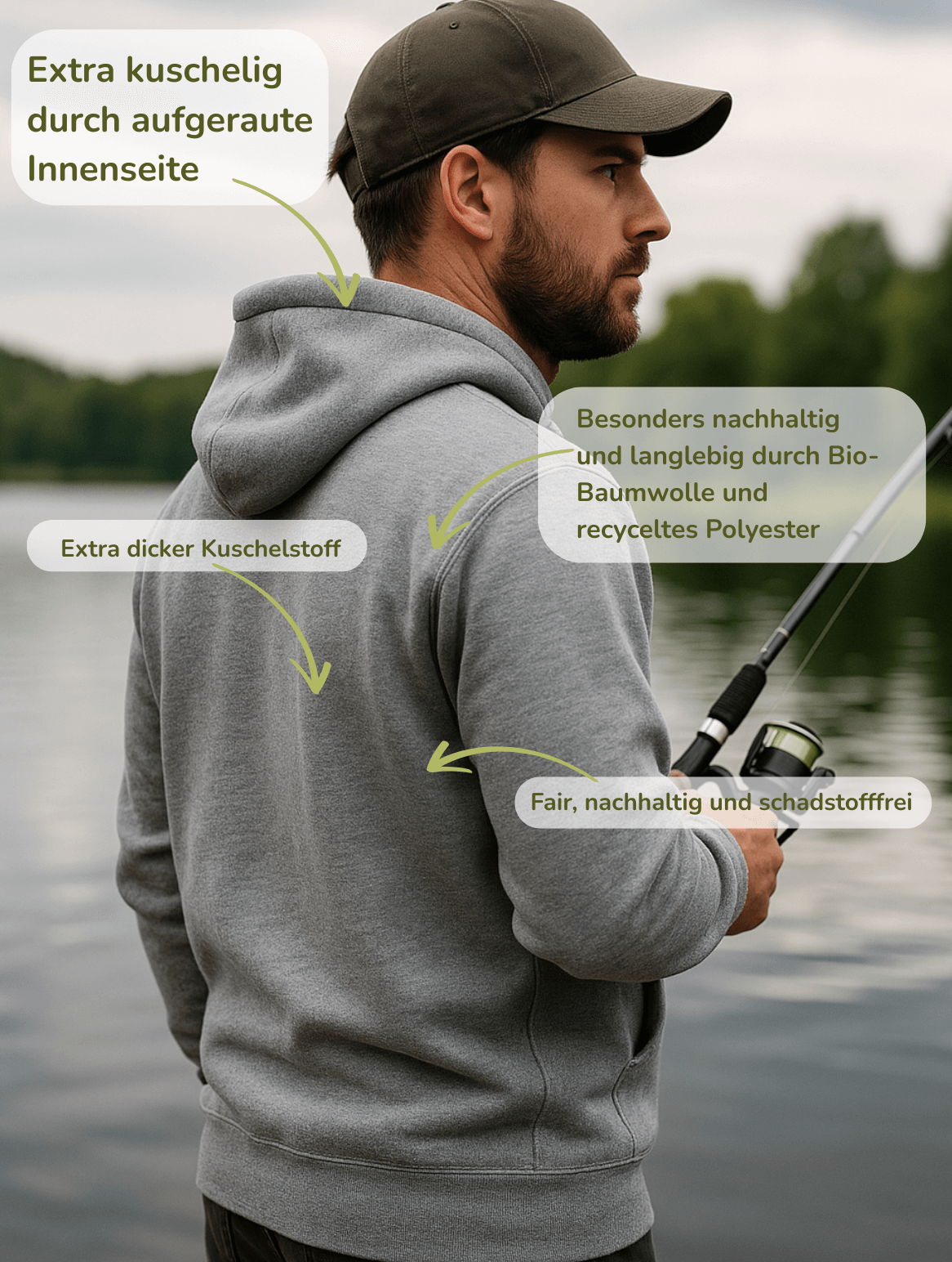Ohne dich & mit dir - Unisex Organic Hoodies