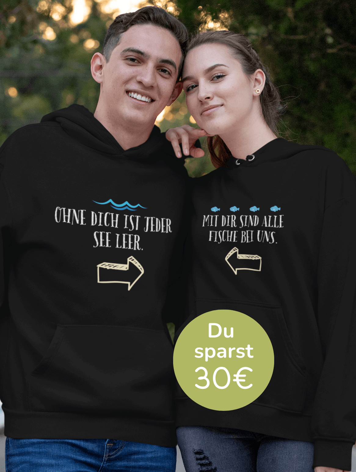 Ohne dich & mit dir - Unisex Organic Hoodies